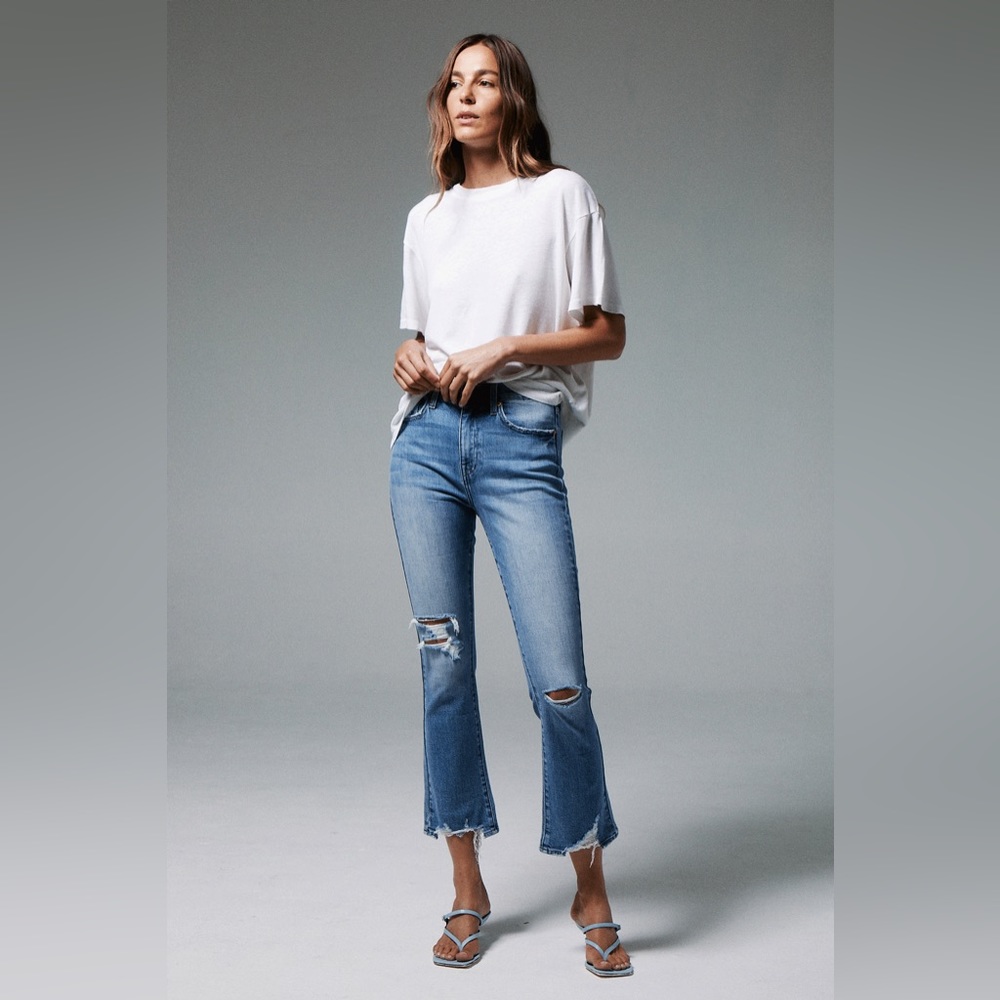 PISTOLA Lennon High Rise Crop Boot Jeans in Meyer